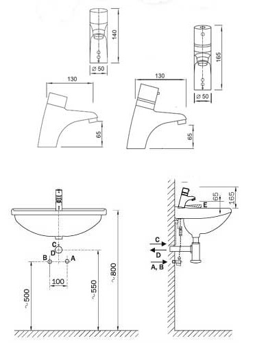 Figure - AUM 10 automatic sensor-controlled tap