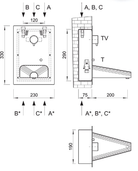 Figure - BSAU 03 anti-vandal wash basin mixer