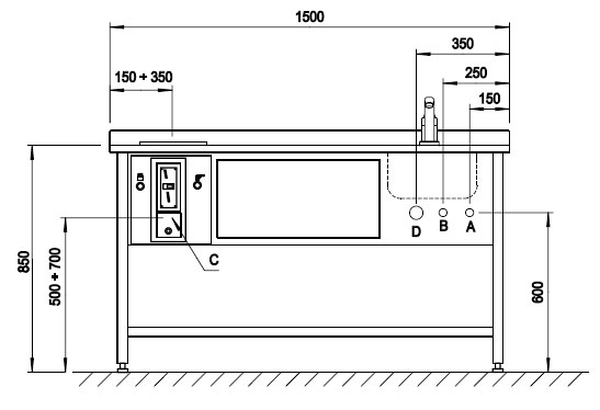Figure - MSK 1 kitchen working table