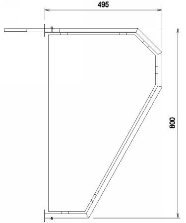 Figure - NP 01 stainless steel dividing partition between urinals