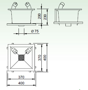 Figure - OV 03 stainless steel sewer inlet