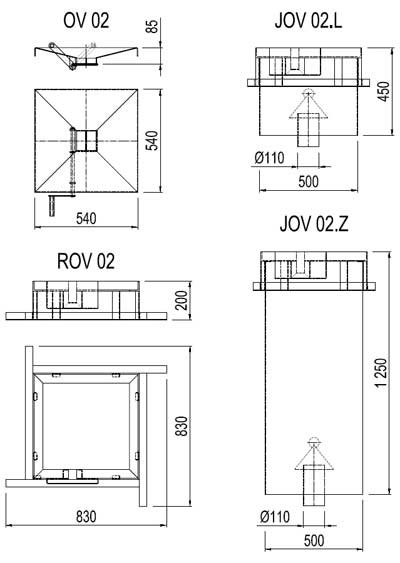 Figure - OV 02 stainless steel sewer inlet