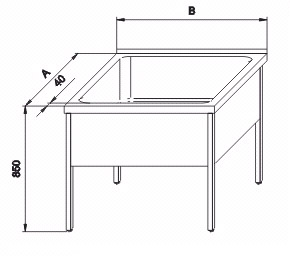 Figure - SD 04 stainless steel sink